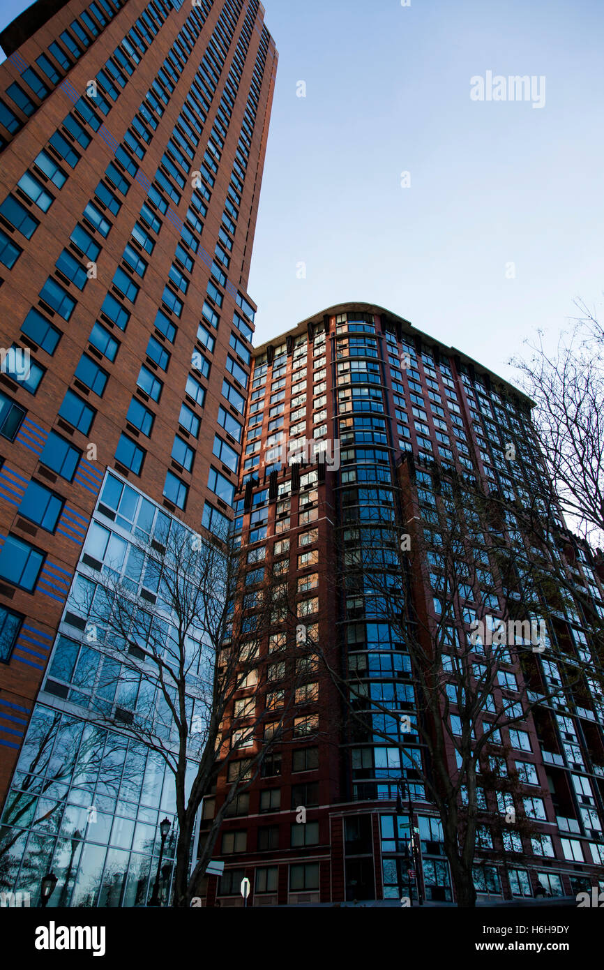 Modernes Apartment-Gebäude in New York. Stockfoto