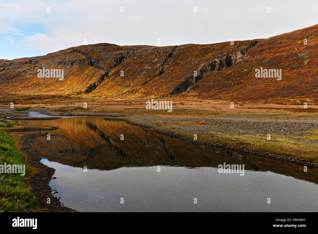 Landschaft, Hestfjordur, Westfjorde, Island, Nordatlantik, Europa Stockfoto