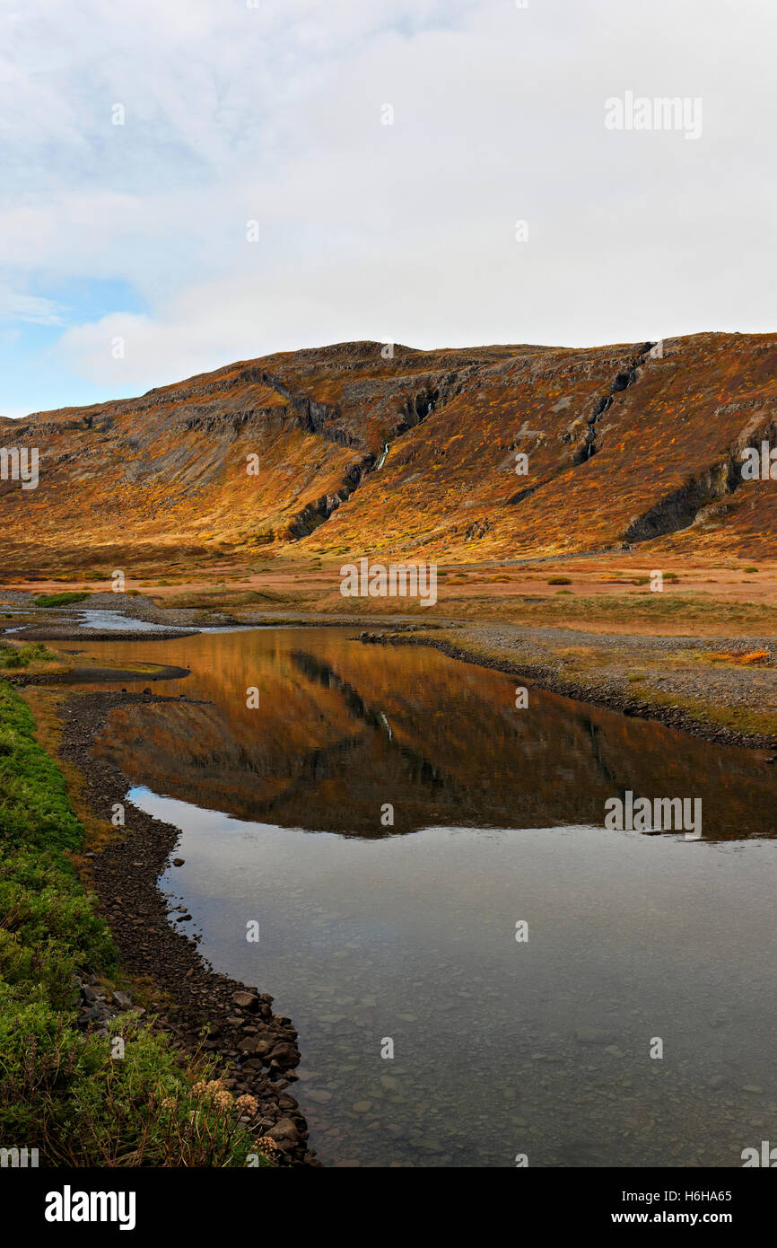 Landschaft, Hestfjordur, Westfjorde, Island, Nordatlantik, Europa Stockfoto