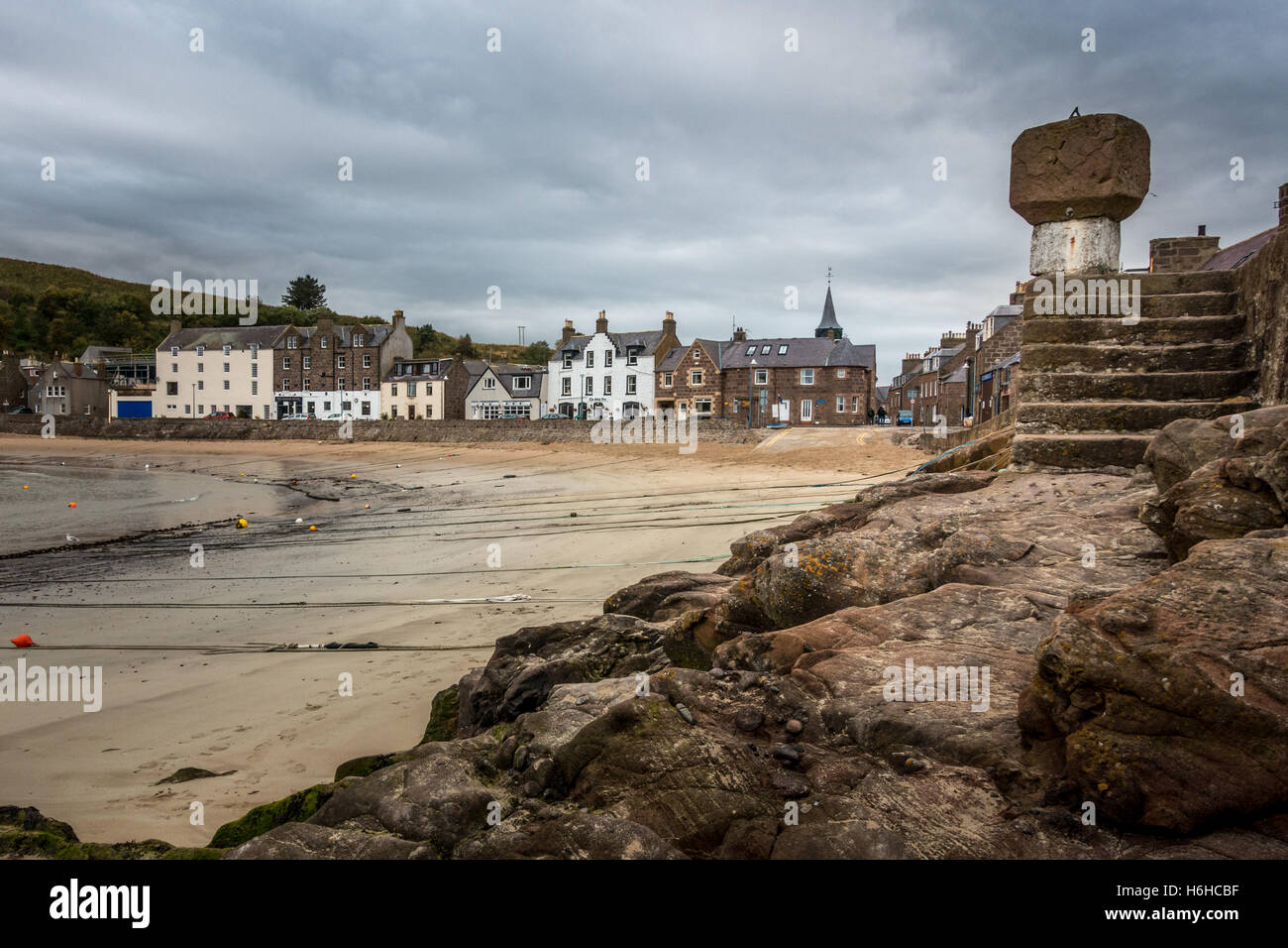 Stonehaven Strand und Hafen, Aberdeenshire, Schottland Stockfoto