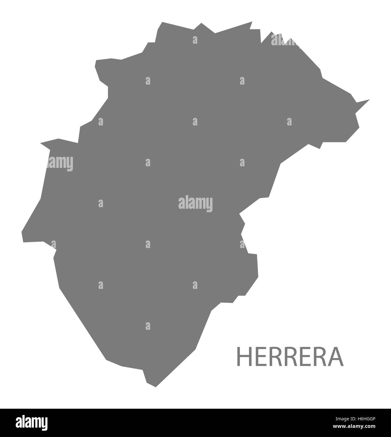 Herrera Panama Karte grau Stockfoto