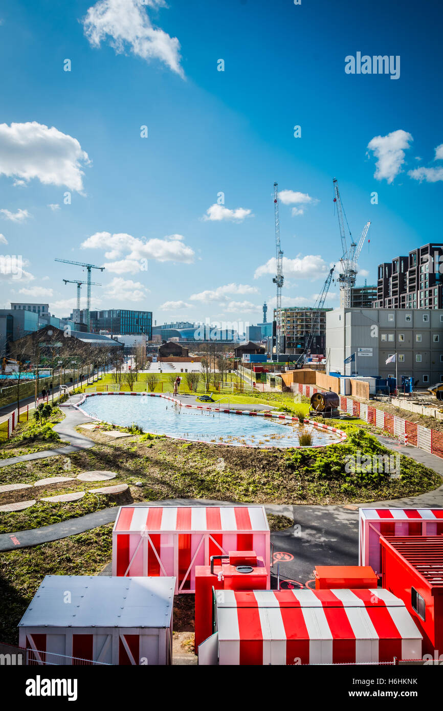 Kings Cross Teich Club ist Großbritanniens erste jemals vom Menschen verursachte Süßwasser öffentliches Badeteich. Stockfoto