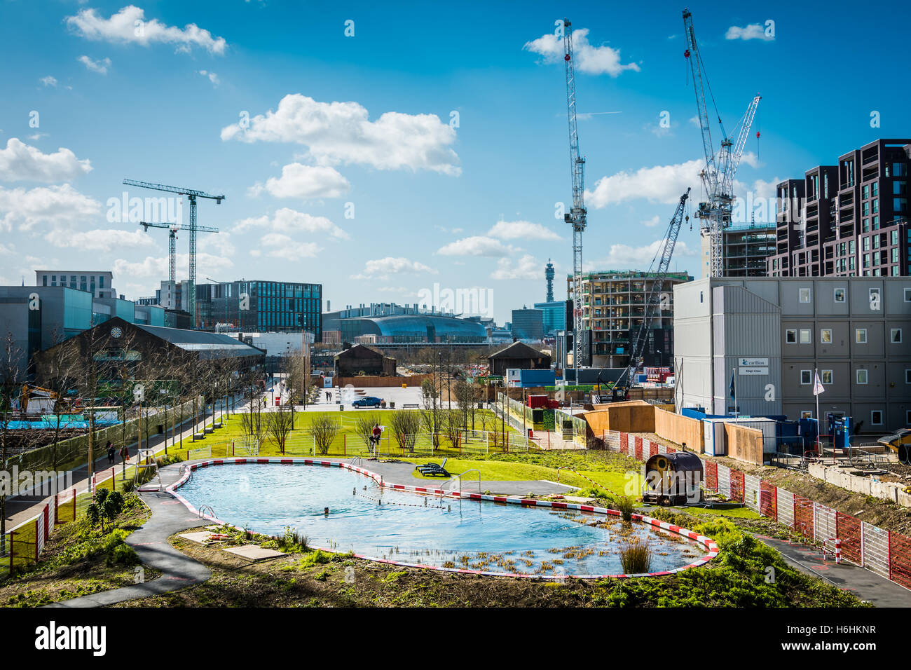 Kings Cross Teich Club ist Großbritanniens erste jemals vom Menschen verursachte Süßwasser öffentliches Badeteich. Stockfoto