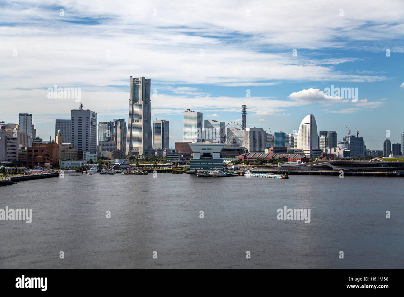 Skyline von modernen Minato Mirai 21 Bezirk in Yokohama, Japan Stockfoto