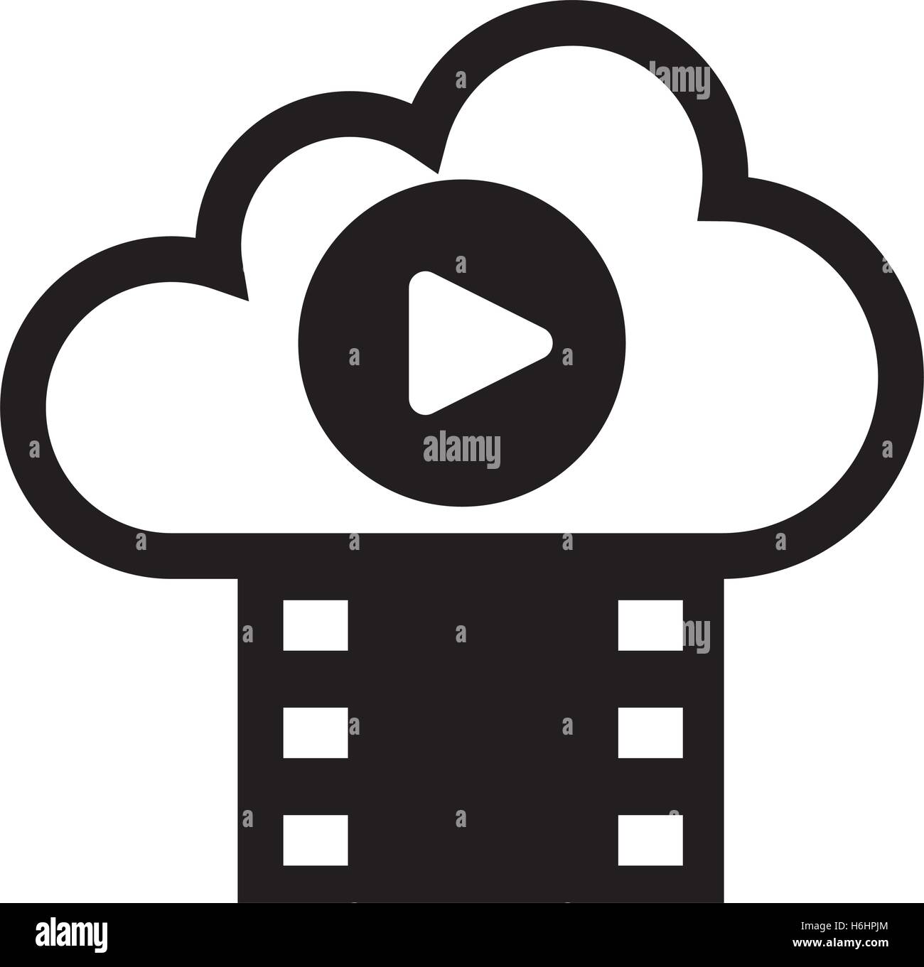 Cloud-Computing und Entertainment-Konzept entwerfen Stock Vektor