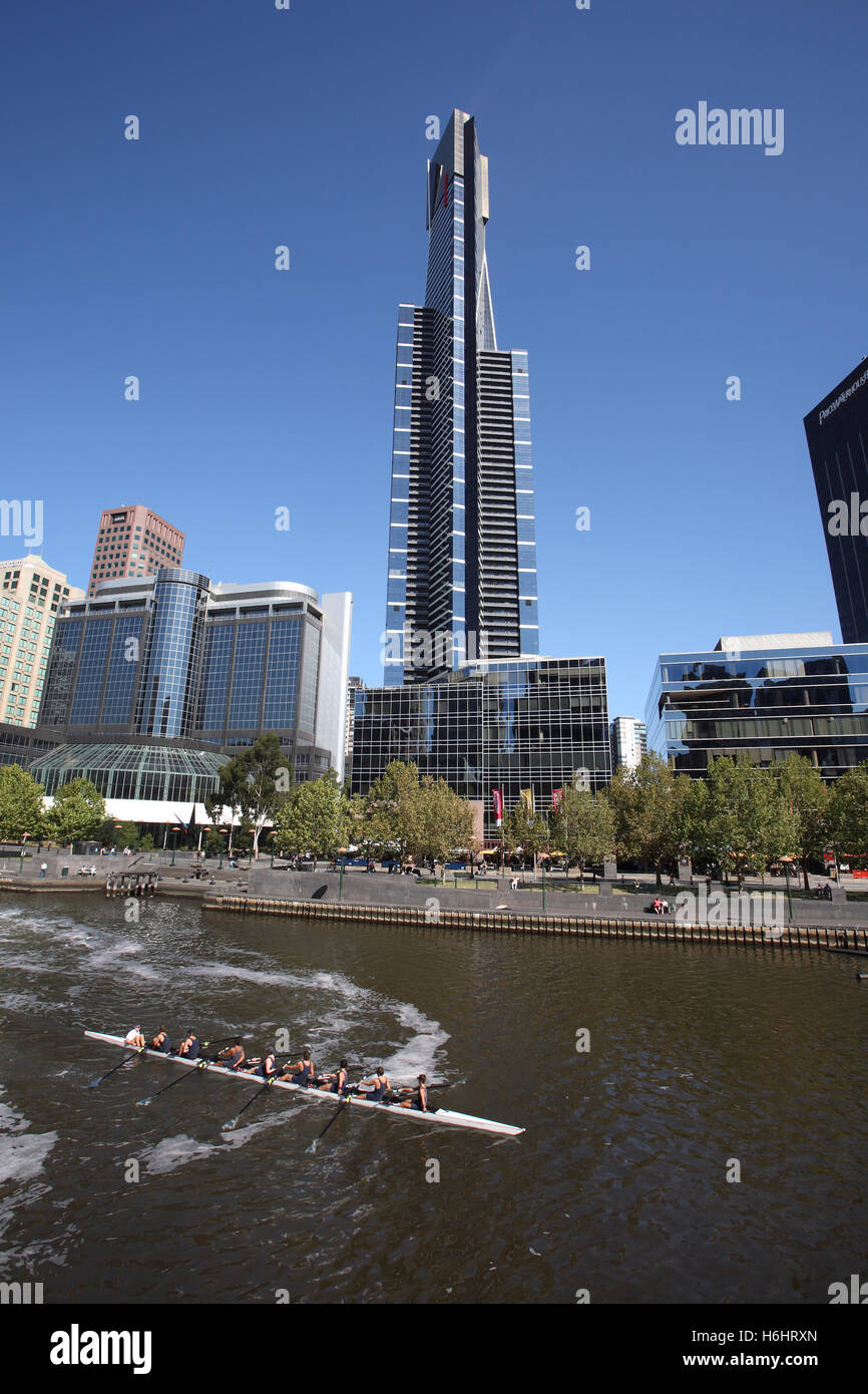 Southbank und Yarra River. Melbourne, Victoria, Australien. Stockfoto