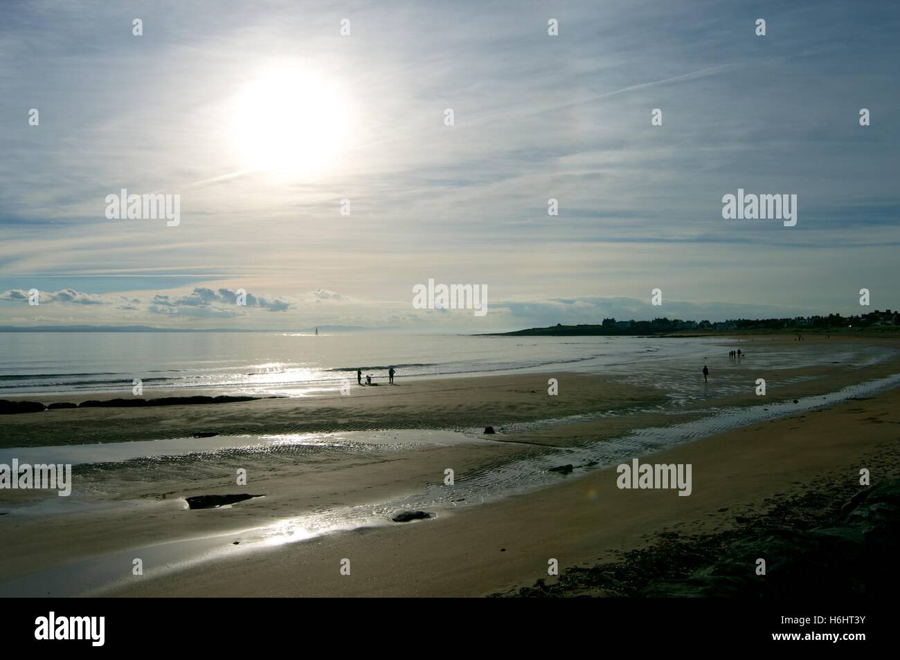 Elie Strand Schottland Stockfoto