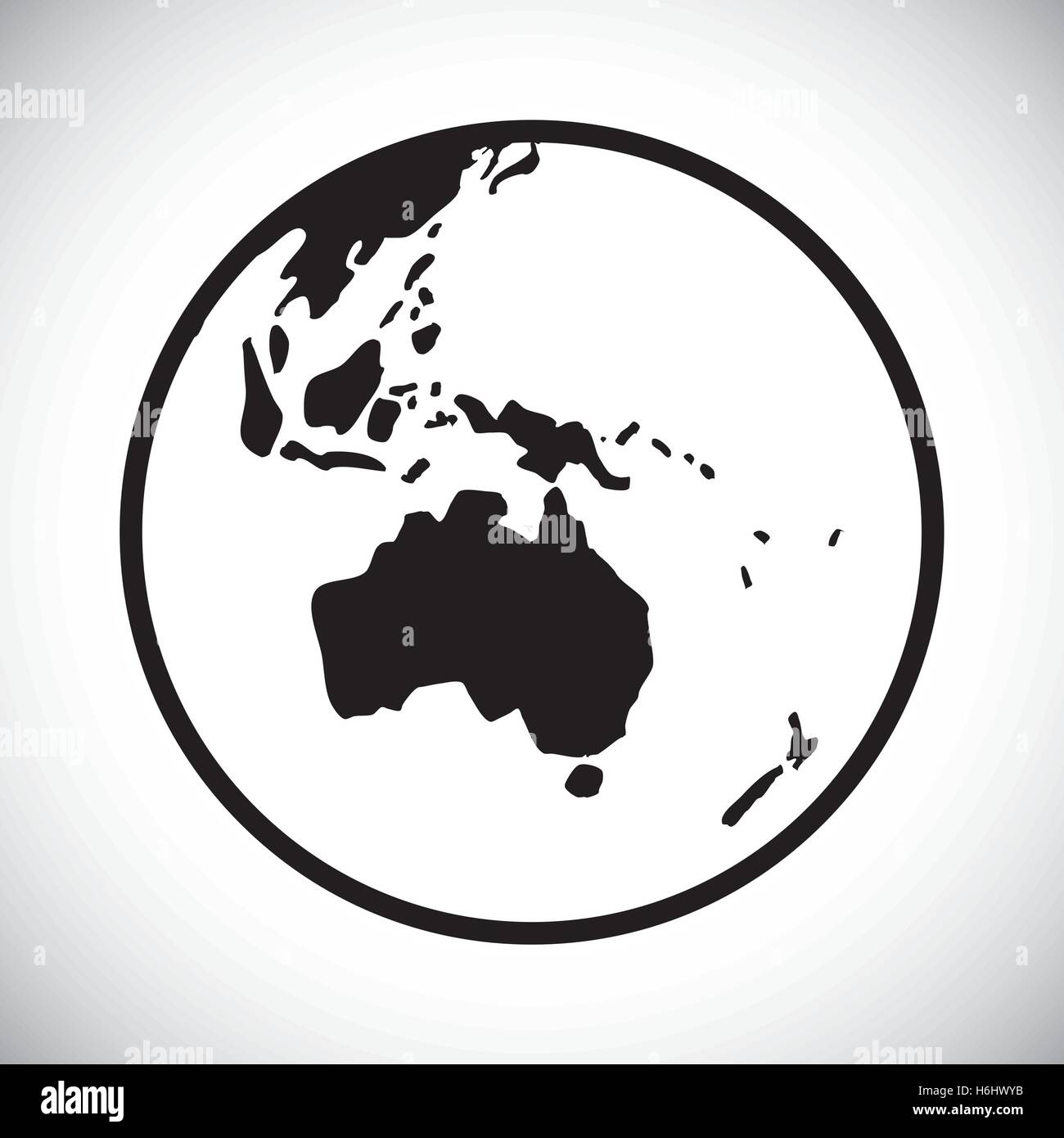 Planet Symbol Erde Welt Globus Und Kontinent Thema Isolierte Design In Schwarz Und Weiss Vektor Illustration Stock Vektorgrafik Alamy