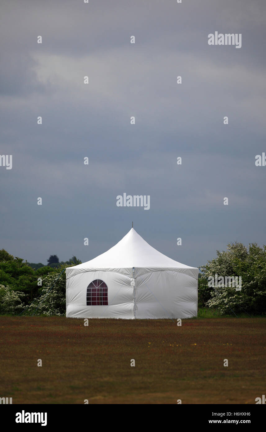 Großen weißen Zelt. Stockfoto