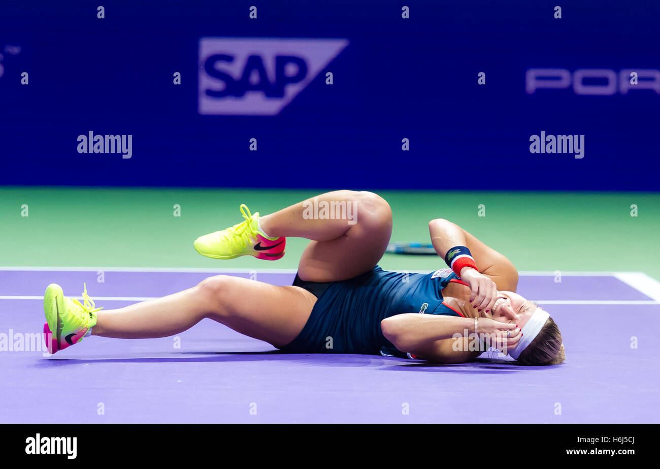 Singapur, Singapur. 29. Oktober 2016. Dominika Cibulkova in Aktion bei der 2016 WTA Finale Kredit: Jimmie48 Fotografie/Alamy Live News Stockfoto