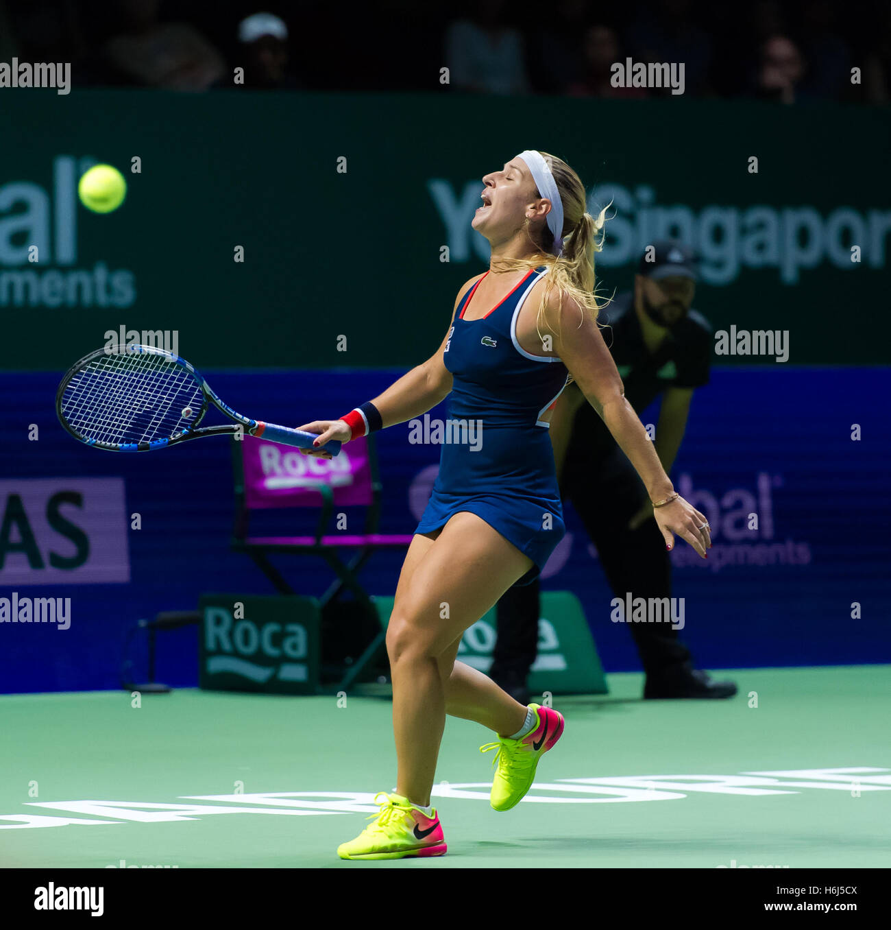 Singapur, Singapur. 29. Oktober 2016. Dominika Cibulkova in Aktion bei der 2016 WTA Finale Kredit: Jimmie48 Fotografie/Alamy Live News Stockfoto