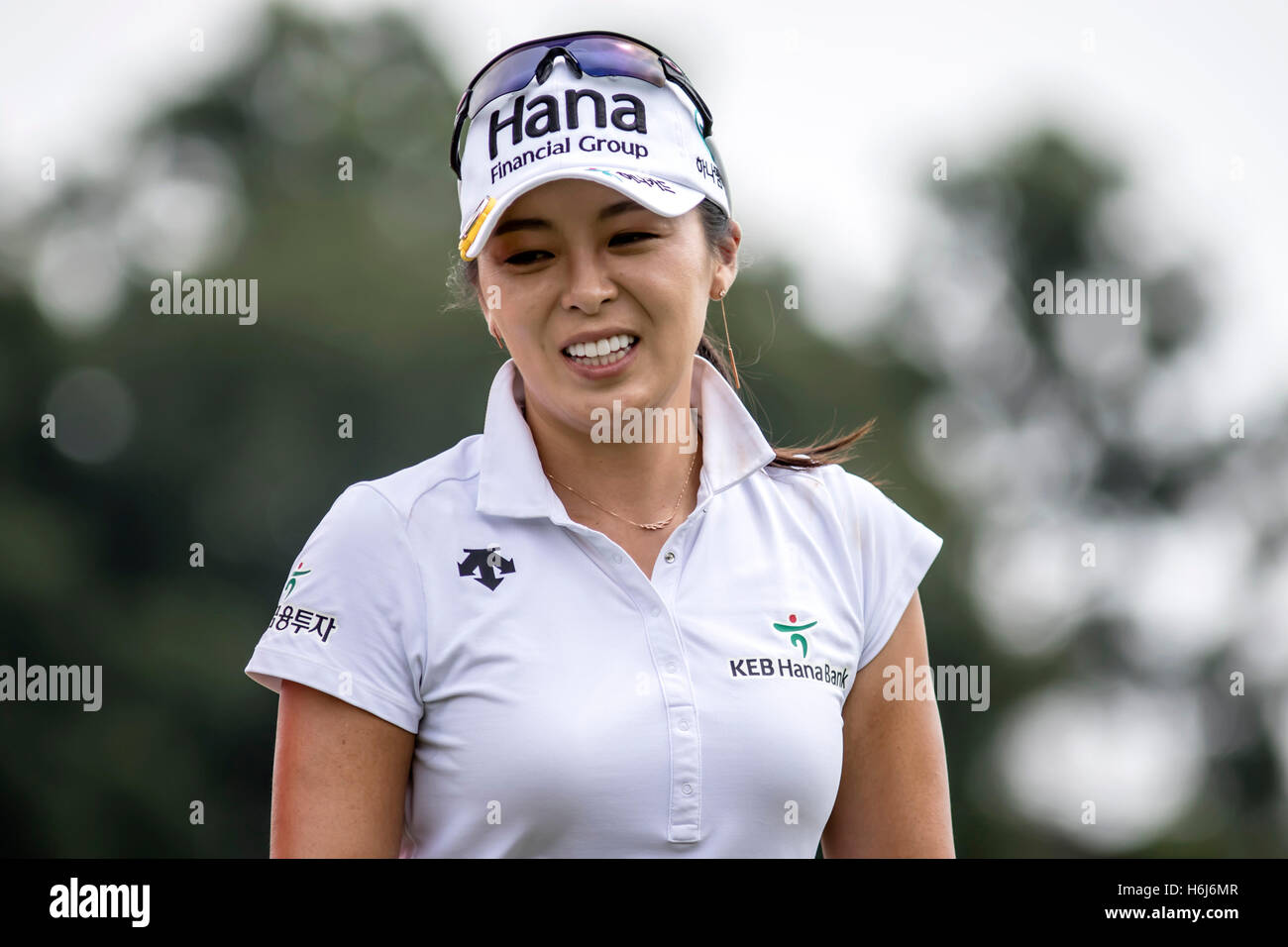 Kuala Lumpur, Malaysia. 29. Oktober 2016. Koreanische LPGA Golfspieler Mi Jung Hur, im TPC Kuala Lumpur, dritte Runde LPGA Championship der Malaysia in Kuala Lumpur. Bildnachweis: Danny Chan/Alamy Live-Nachrichten. Stockfoto