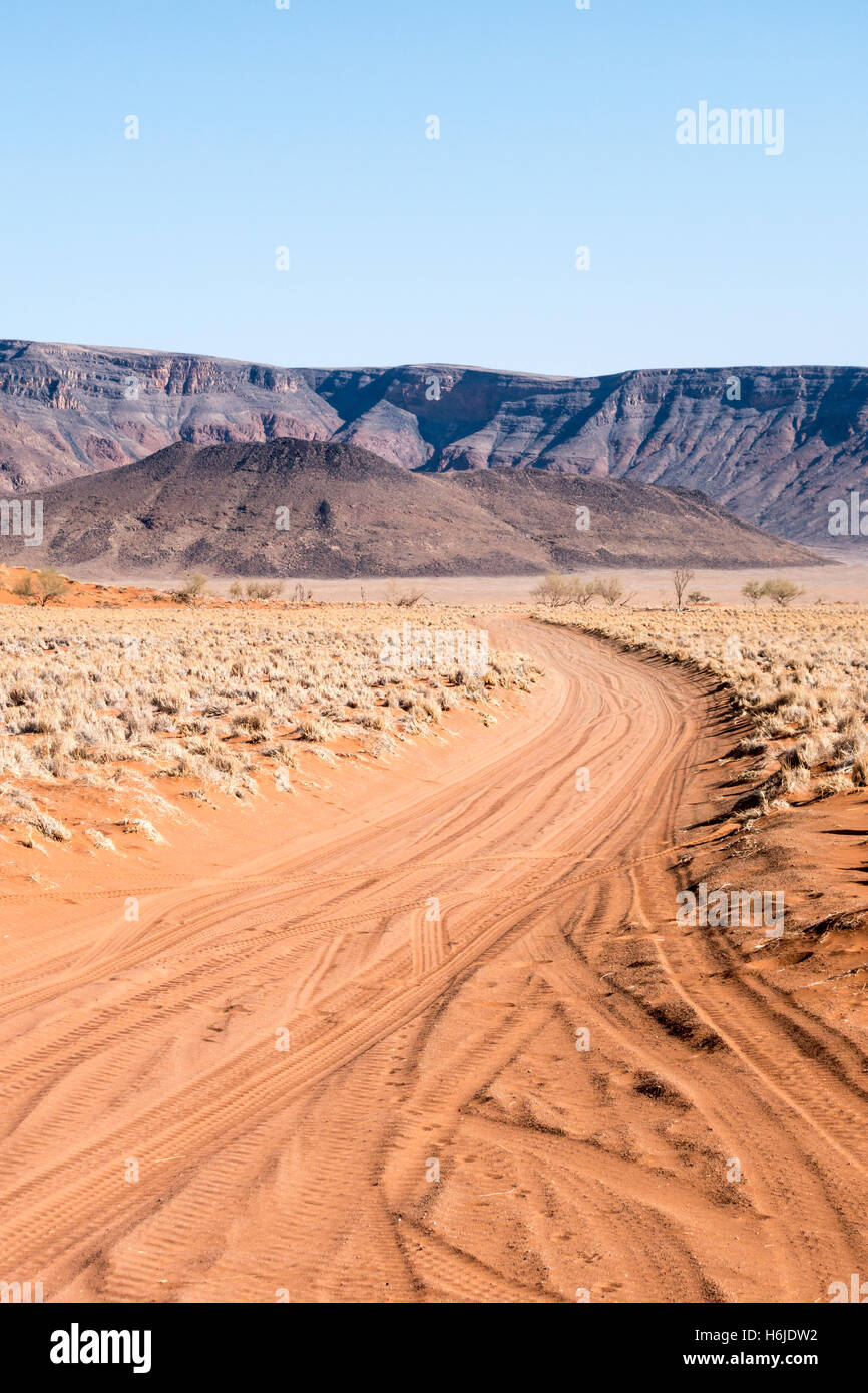 Quadbiking Track in Namib-Naukluft-Nationalpark, Namibia Stockfoto