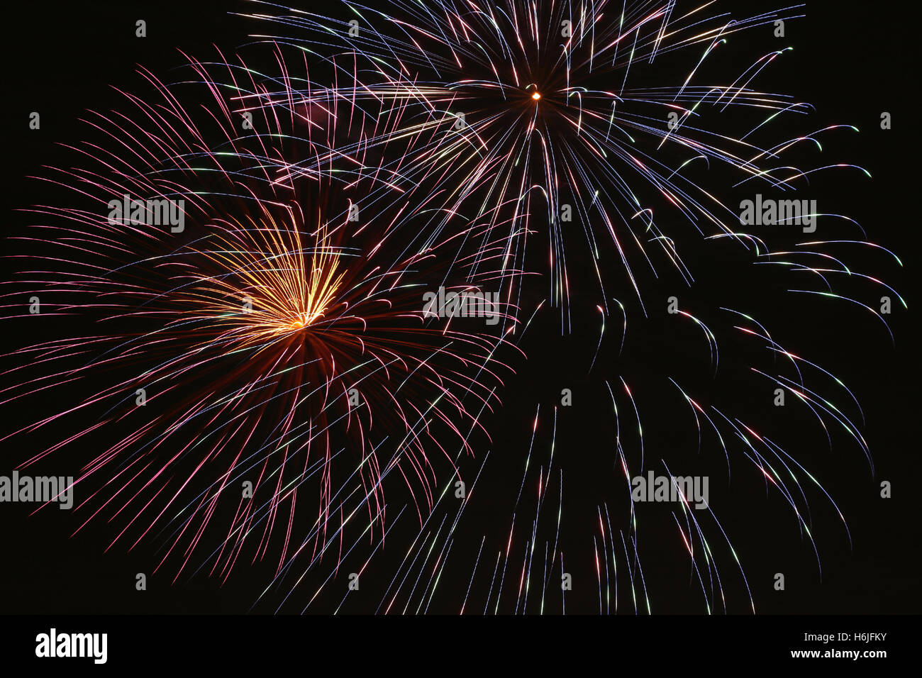 Japanische Feuerwerk Hintergrund Stockfoto
