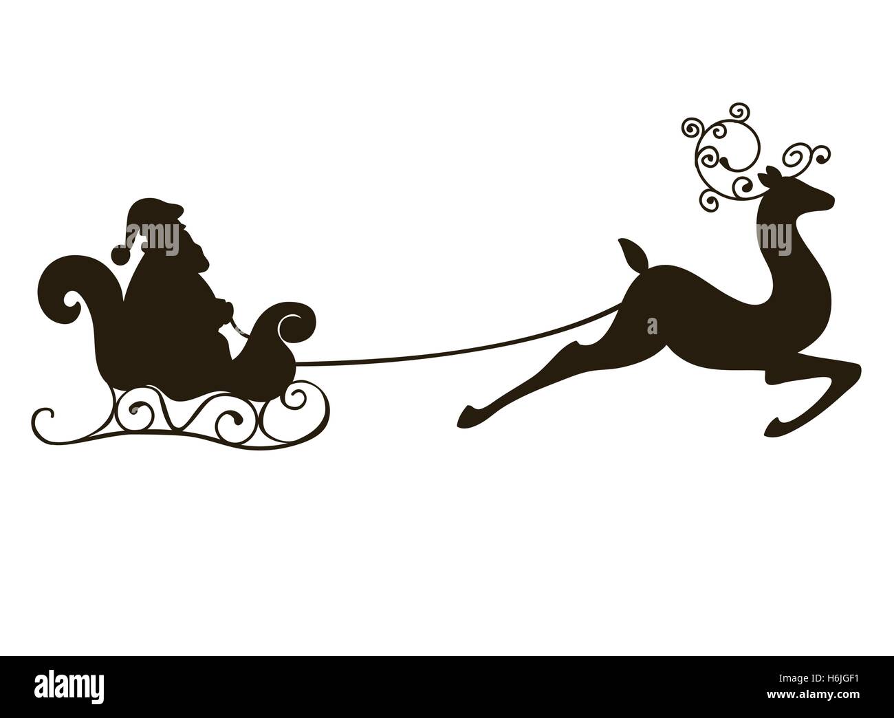 Hirsch Vektor Illustration silhouette Stock Vektor