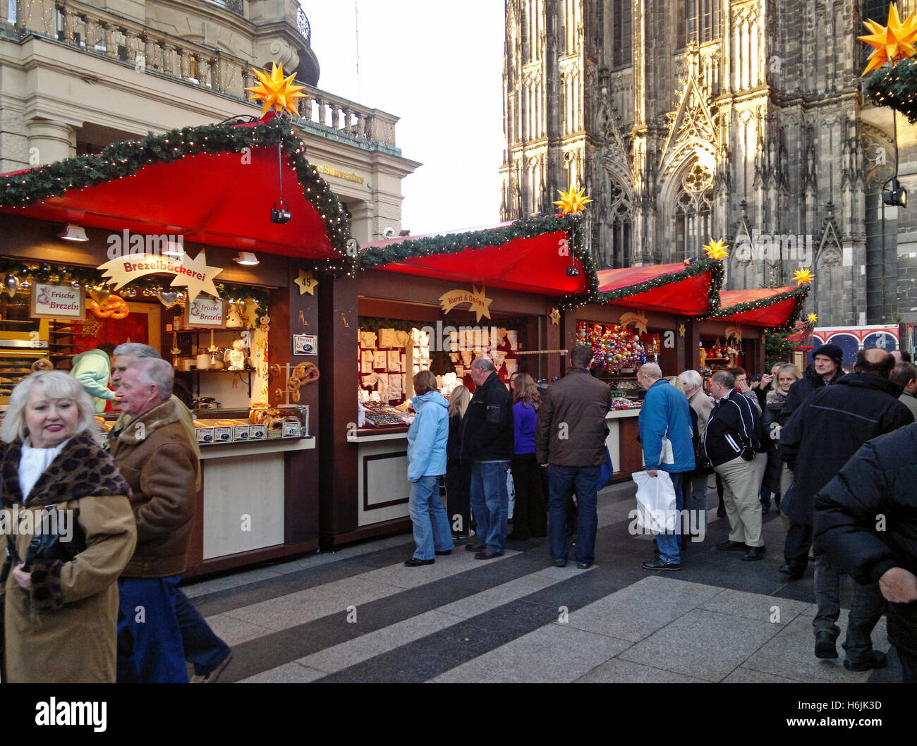 Kathedrale Weihnachtsmarkt. Köln, Deutschland Stockfoto