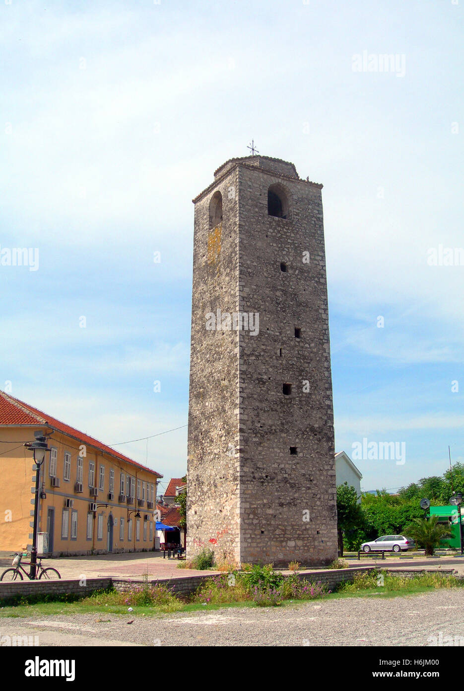 Sahat Kula The Clock Tower 17. Jahrhundert historisches Gebäude alte türkische Stadt Stara Varos Podgorica Montenegro Stockfoto