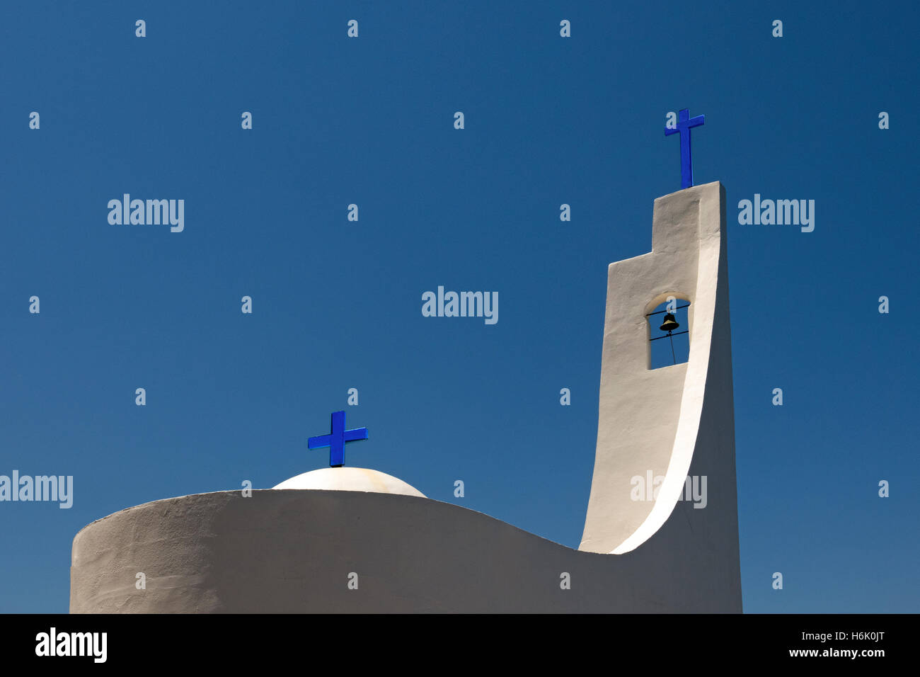 Agios Nikolaos Kirche Potami Beach Samos Griechenland Stockfoto