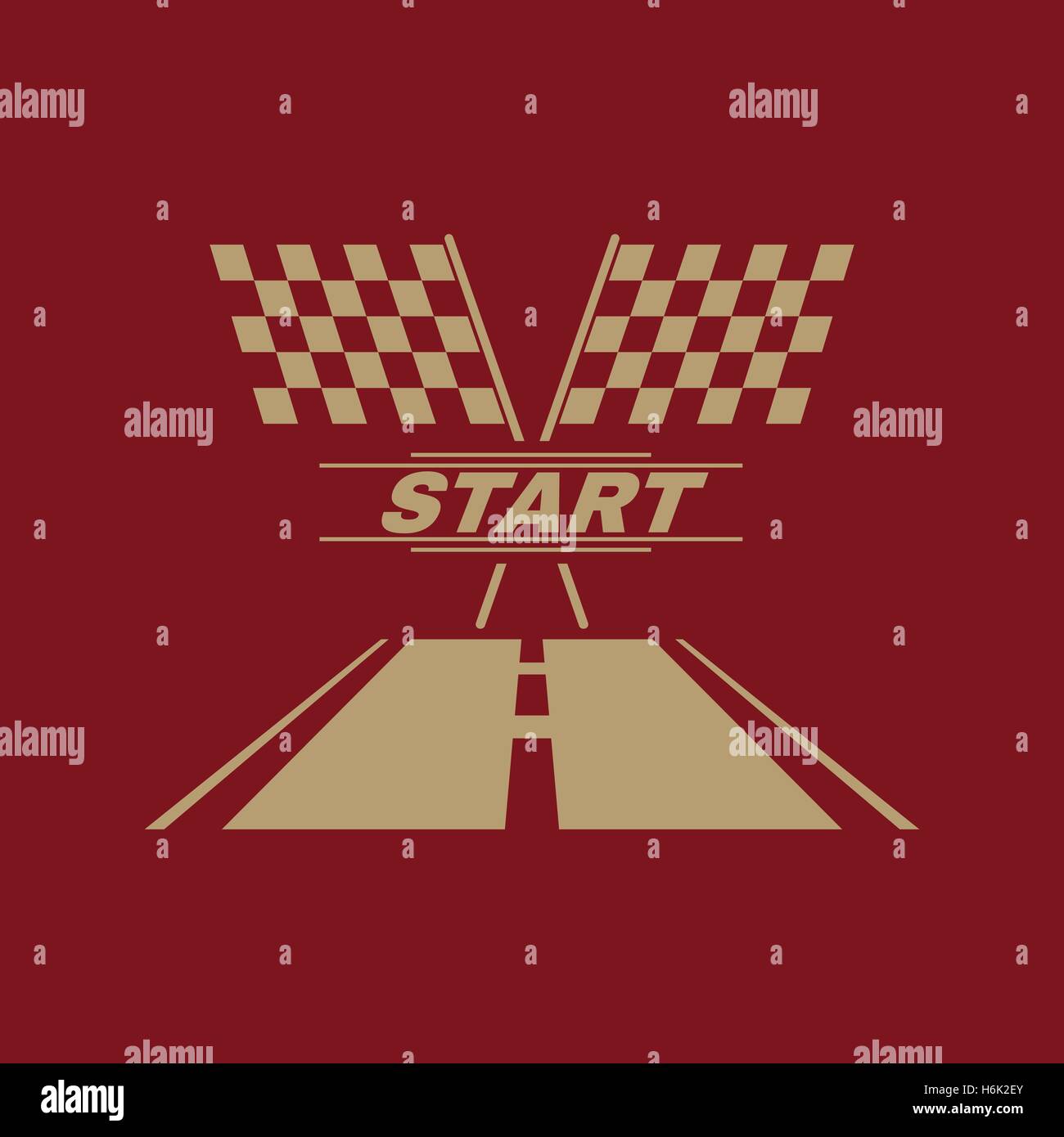 Das Start-Symbol. Startsymbol. Flache Vektor-illustration Stock ...