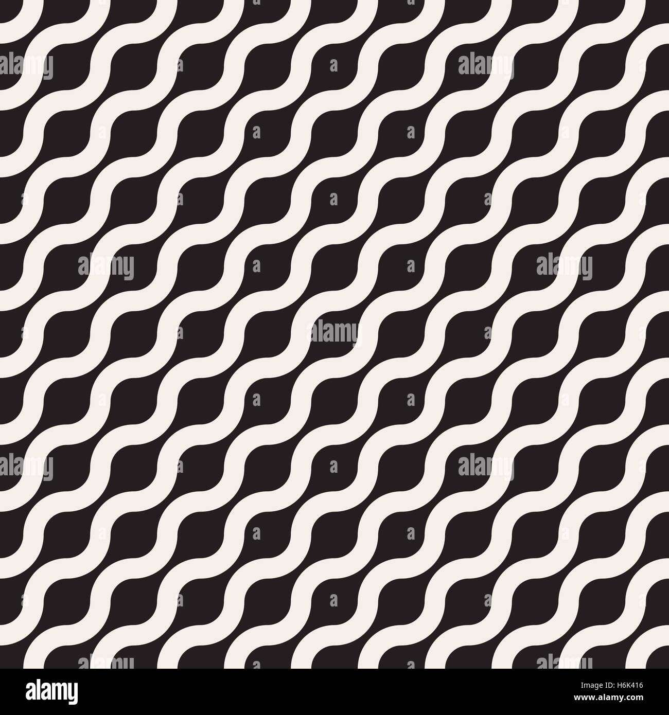 Vektor nahtlose Diagonalen Wellenlinie geometrisches Muster Stock Vektor