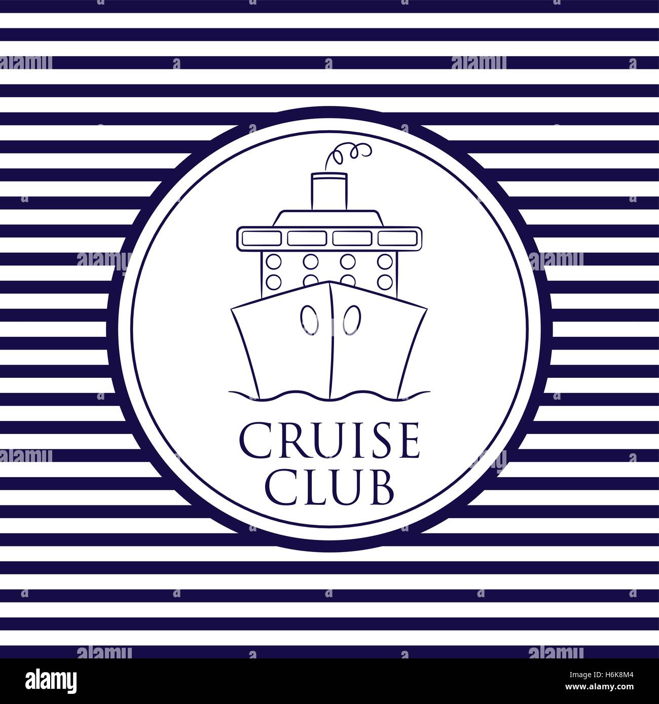 Cruise Club Hintergrund im Vektor-Format. Stock Vektor