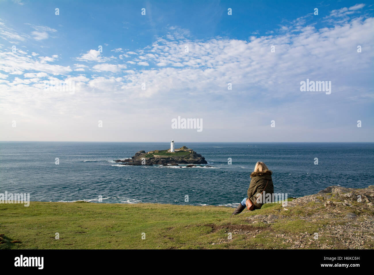 Godrevy, Cornwall, UK. 30. Oktober 2016. Großbritannien Wetter. Einen schönen Nachmittag bei Godrevy. Bildnachweis: Simon Maycock/Alamy Live-Nachrichten Stockfoto