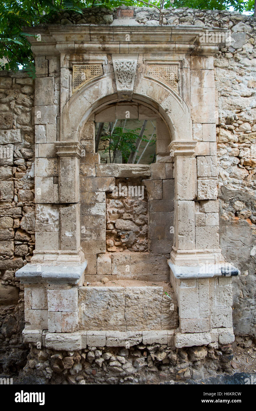 Griechenland, Kreta, Heraklion, Odos Almirou, Brunnen Stockfoto