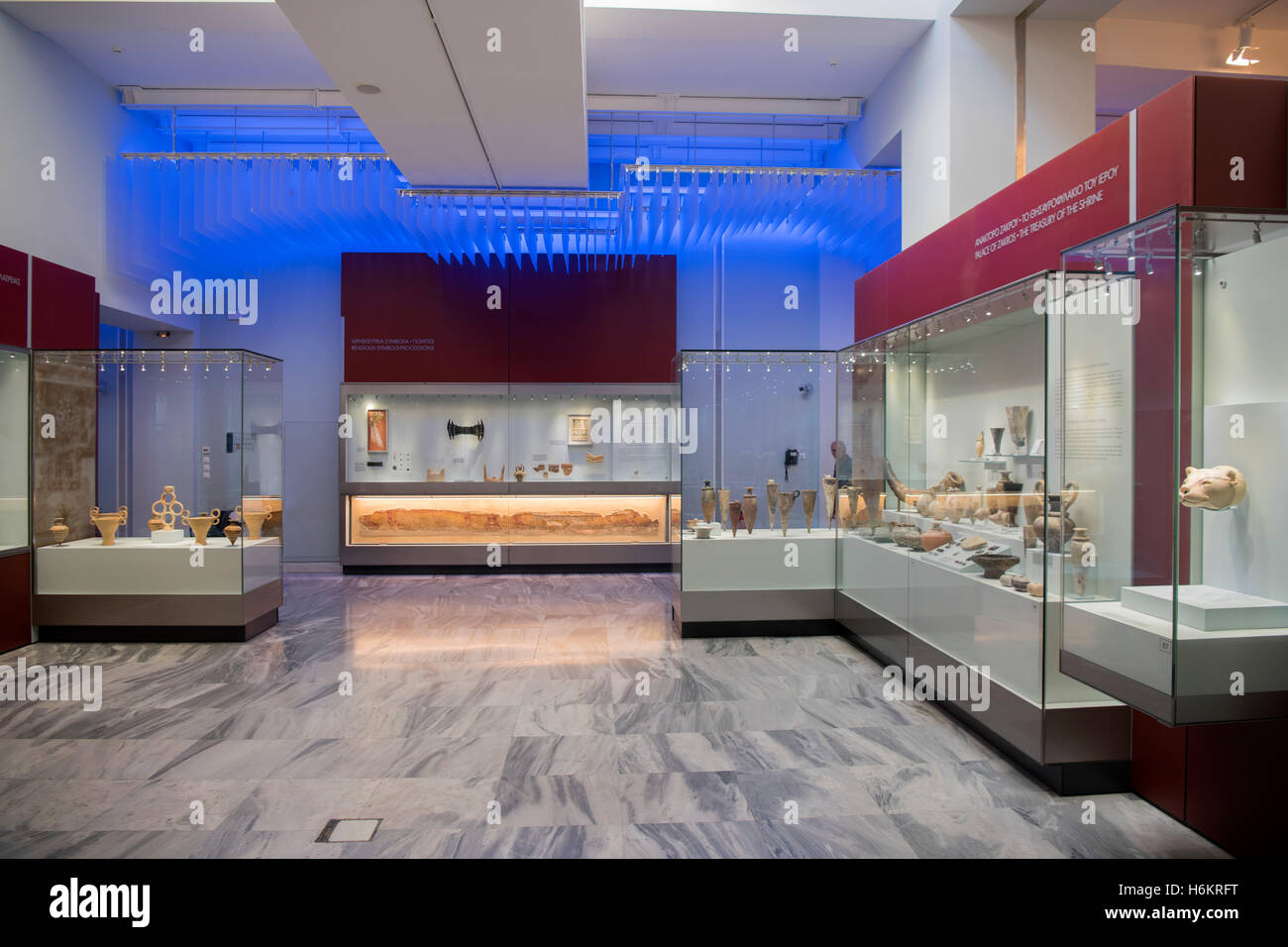 Griechenland, Kreta, Heraklion, Archäologisches Museum, veranstalten aus Dem Palast von Zakros, halbe Symbole Und Ander veranstalten. Stockfoto