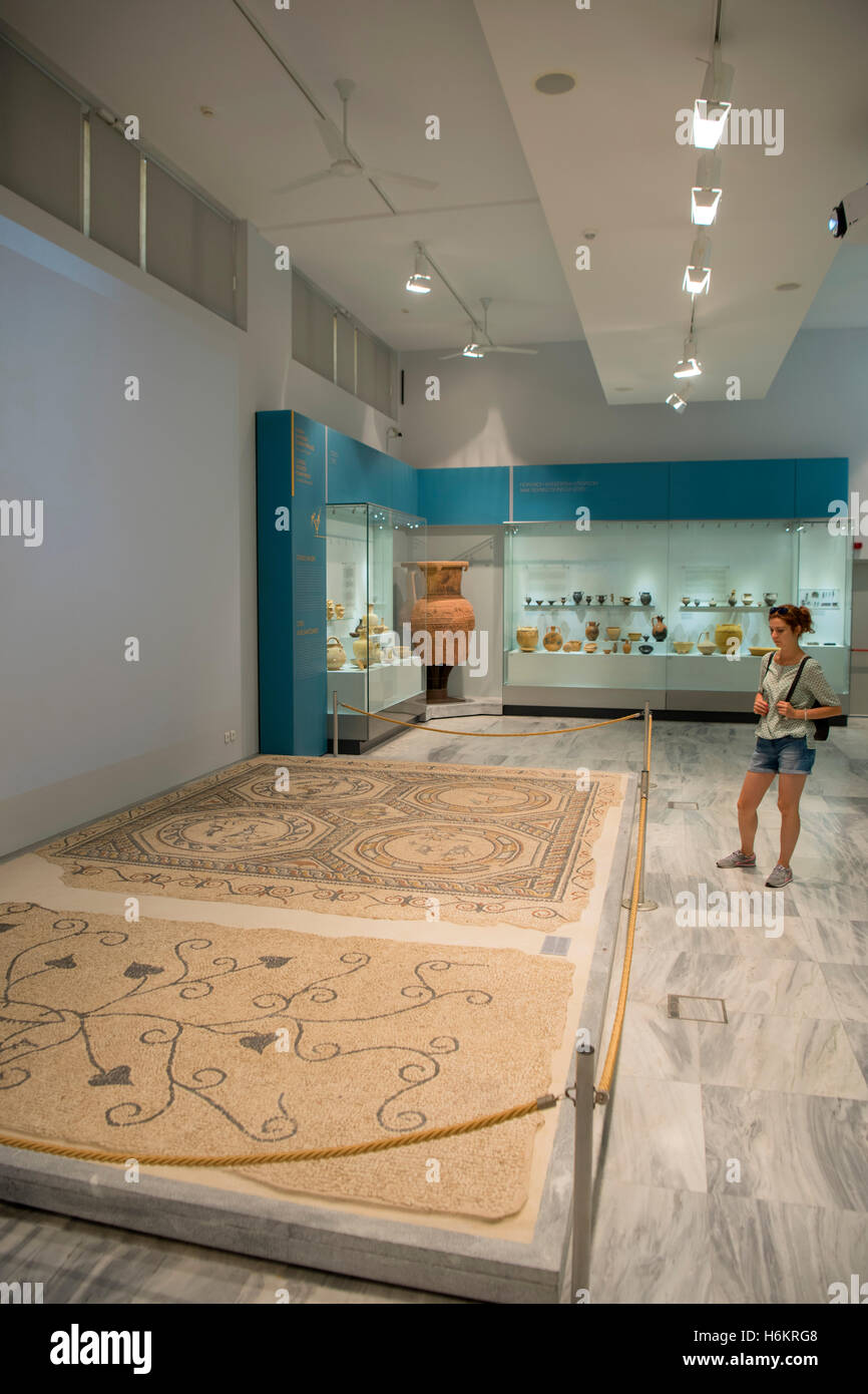 Griechenland, Kreta, Heraklion, Archäologisches Museum, Mosaikfussböden Stockfoto
