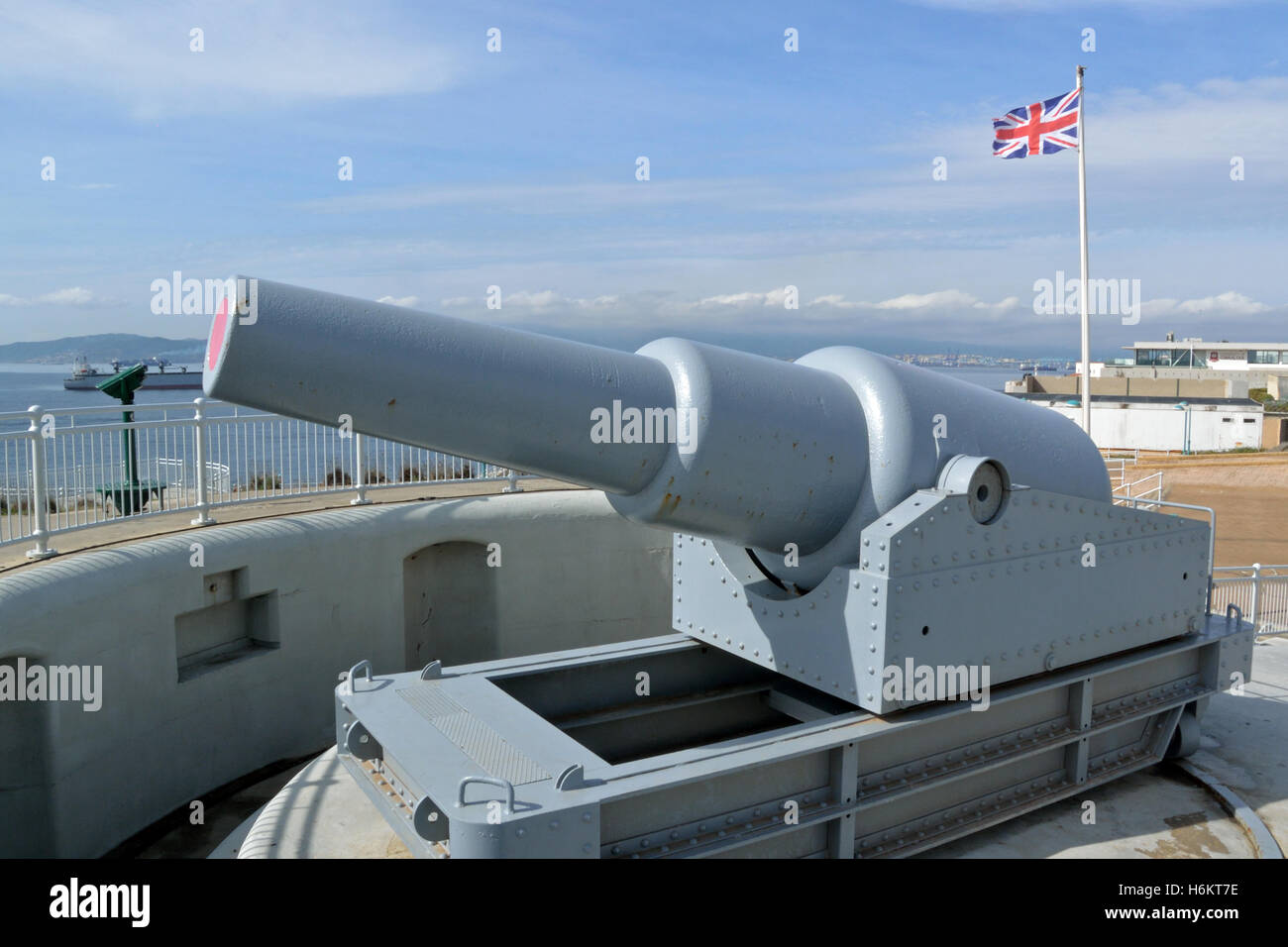 12,5 Zoll gezogen Schnauze laden Gewehr an Hardings Batterie, Europa Point, Gibraltar Stockfoto