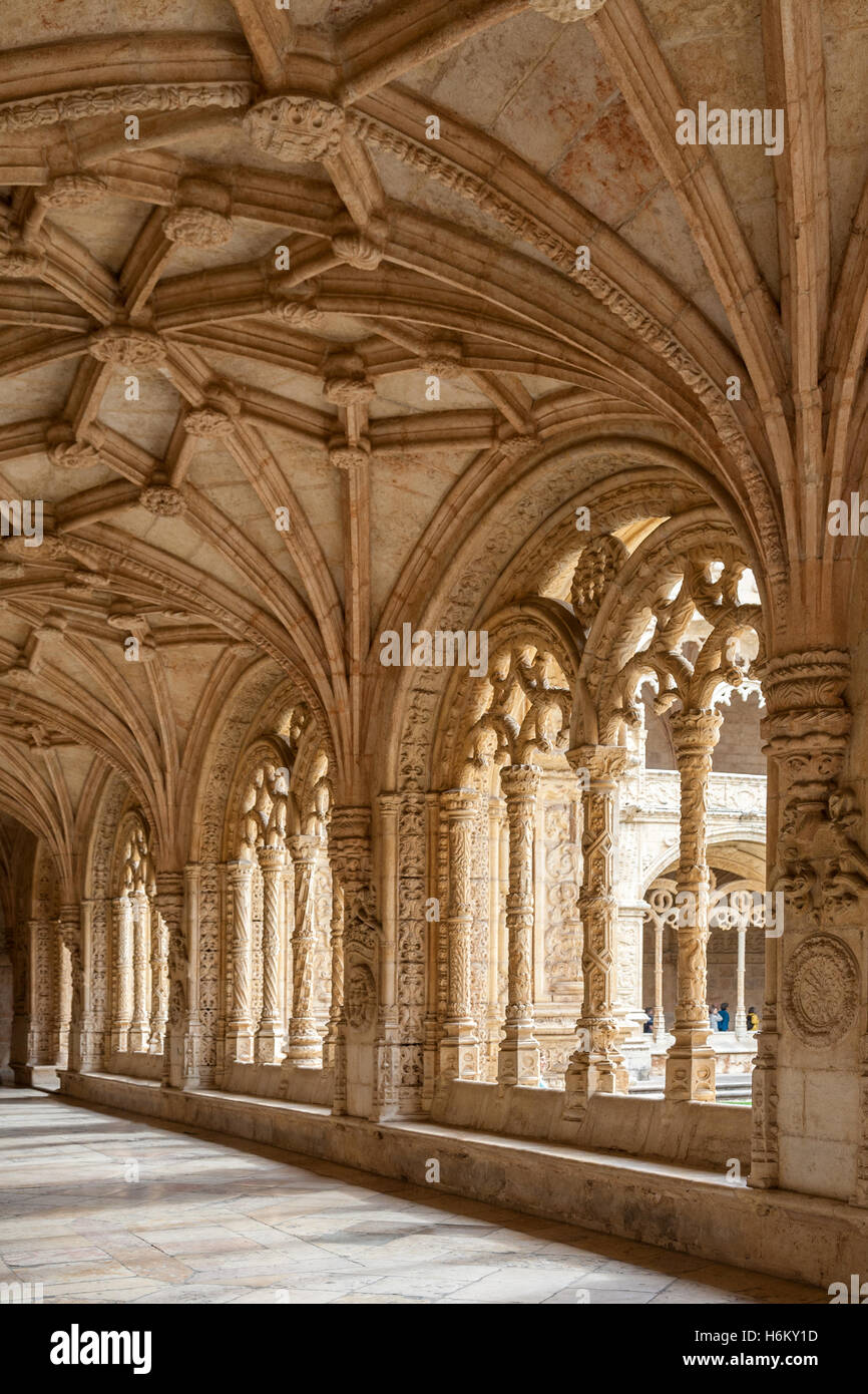 Das Hieronymus-Kloster aka Hieronymus-Kloster, Belem, Lissabon, Portugal Stockfoto