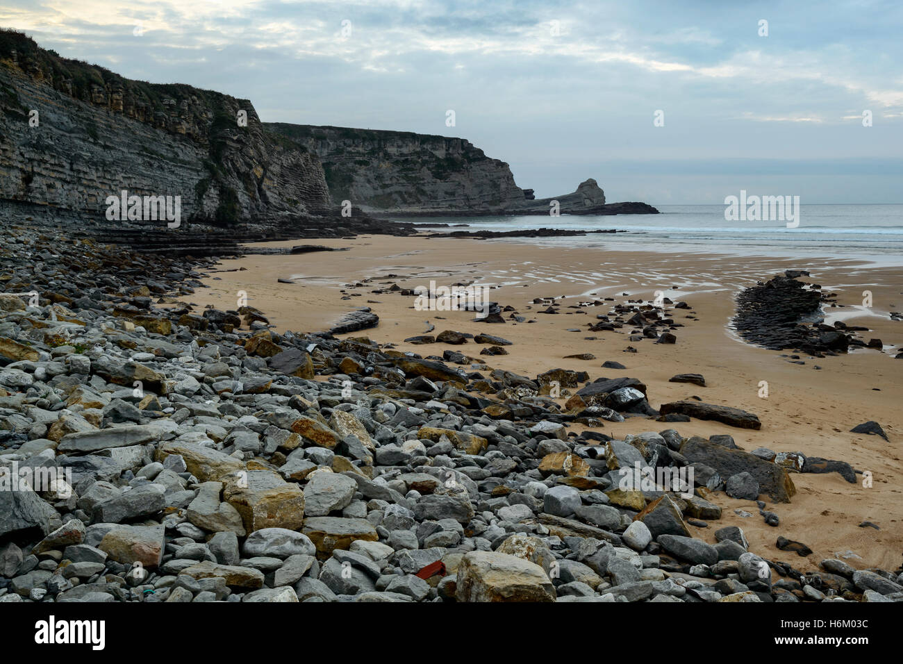 Strand von Langre, Kantabrien, Spanien, Europa. Stockfoto