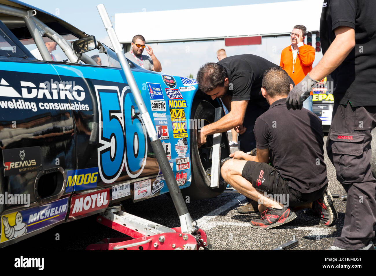 Adria, Rovigo, Italien - 17. September 2016: Caal Racing teamorientiert, Rocca Nicolo, beim Rennen in der Nascar Whelen Euroserie Stockfoto