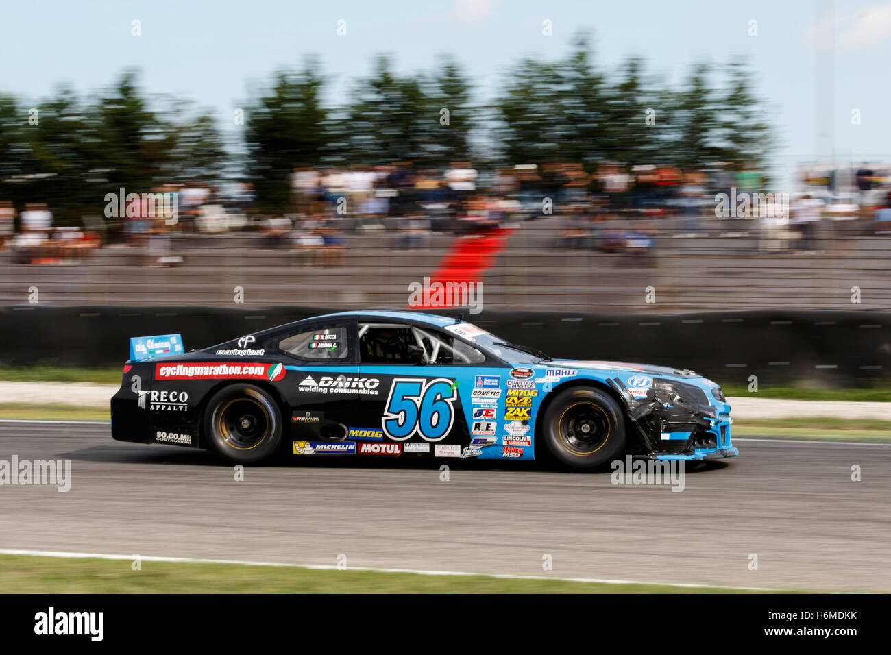 Adria, Rovigo, Italien - 17. September 2016: Caal Racing teamorientiert, Rocca Nicolo, beim Rennen in der Nascar Whelen Euroserie Stockfoto