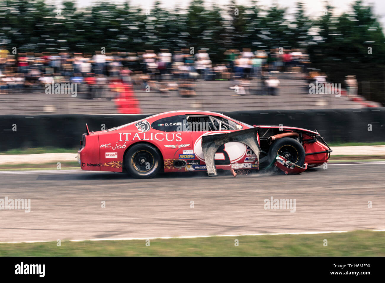 Adria, Rovigo, Italien - 17. September 2016: Vict Motorsport teamorientiert, Caso Dario, beim Rennen in der Nascar Whelen Euro Serie Stockfoto
