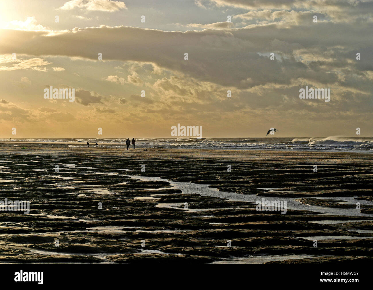 an einem Herbsttag geht zu Ende Stockfoto