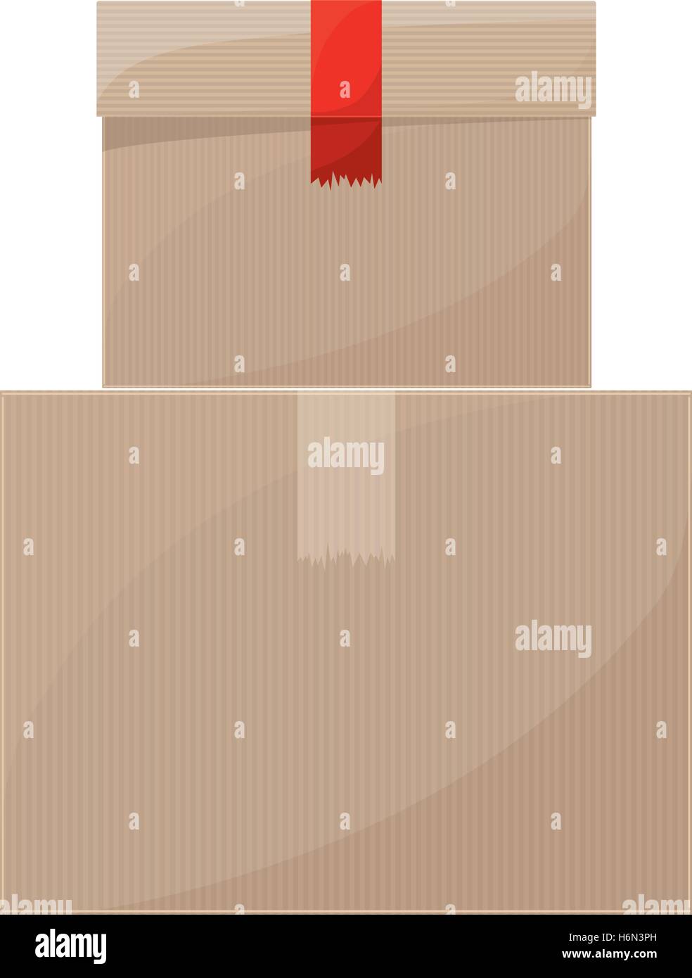 paar der versiegelten Verpackung Klebeband-Vektor-illustration Stock Vektor