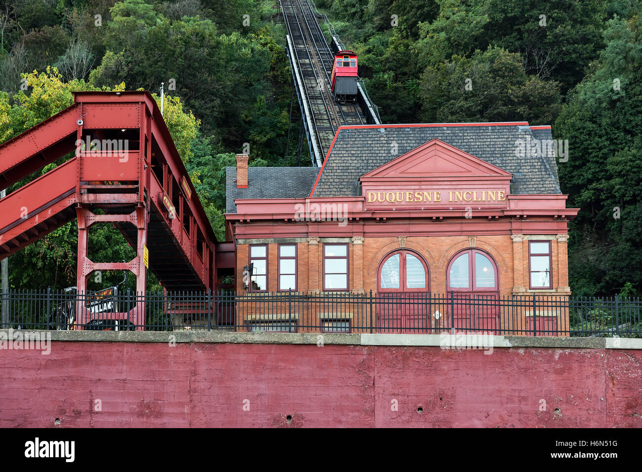 Duquesne Incline, Pittsburgh, Pennsylvania, USA. Stockfoto