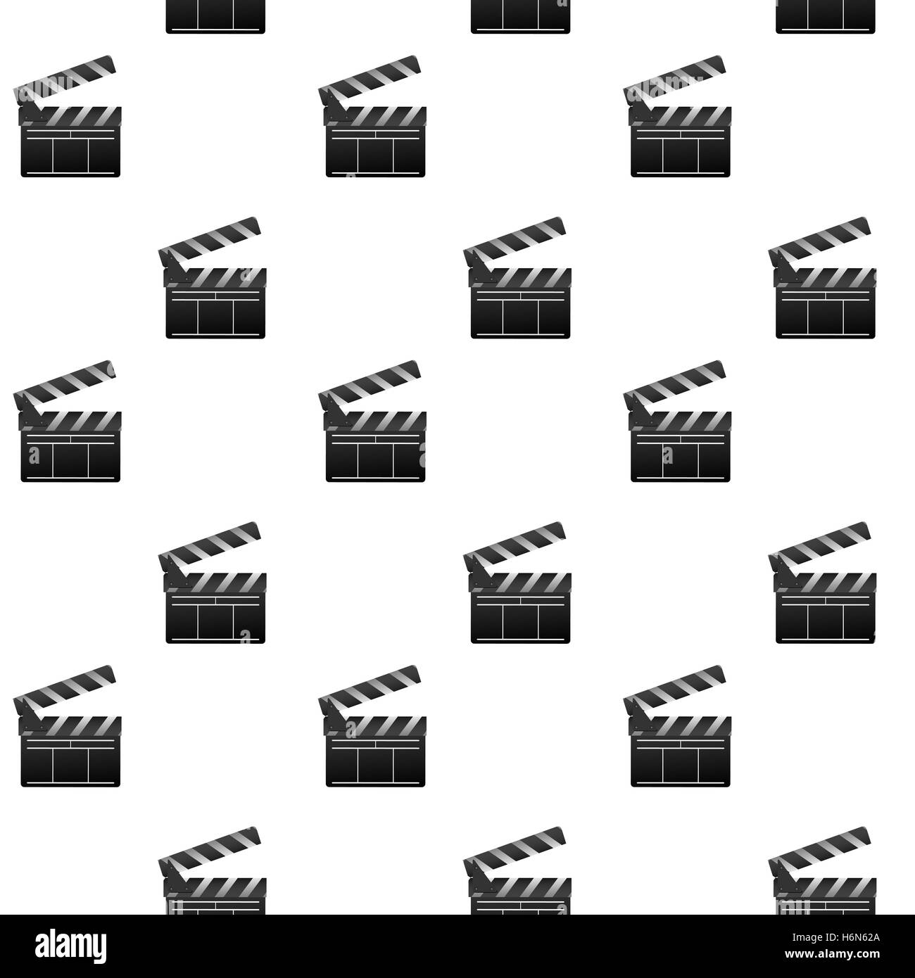 Nahtlose Muster Film. Slapstick und Klöppel. Film und Film, Kino-Klappe. Vektor-illustration Stockfoto