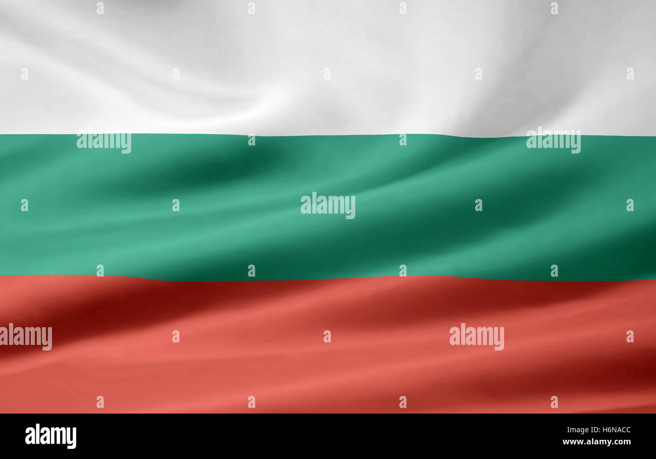 bulgarische Flagge Stockfoto
