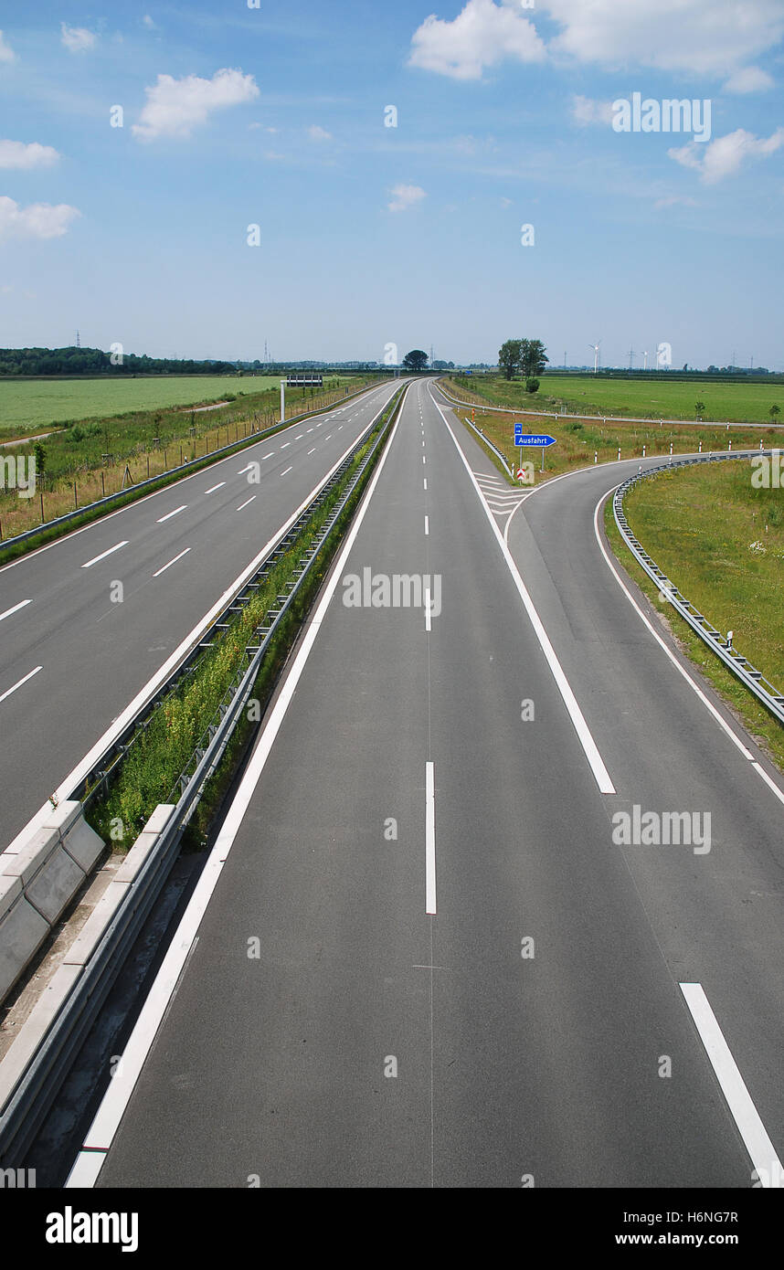 autofreien Autobahn Stockfoto