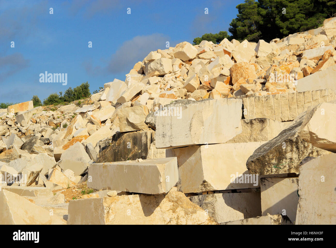 Marmor-Steinbruch - Grube Marmorstein 05 Stockfoto