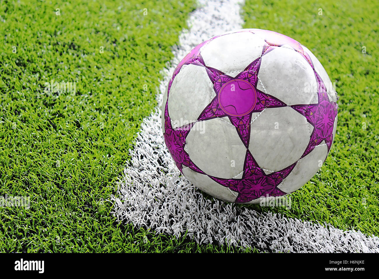 Fußball- oder Fußball ball Stockfoto