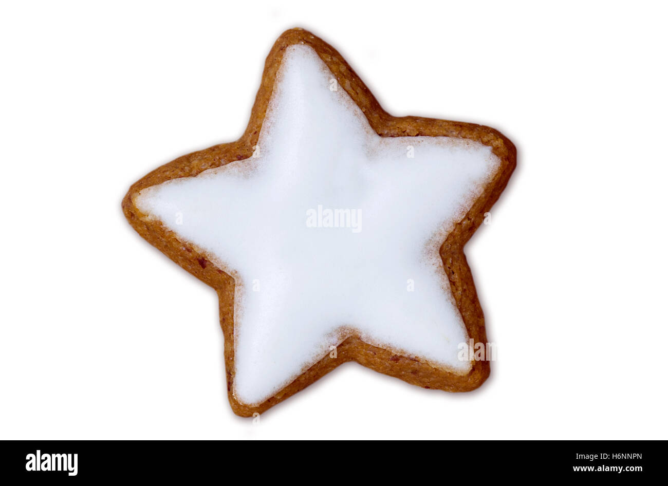 Zimt Stern isoliert auf weißem Hintergrund. Stockfoto