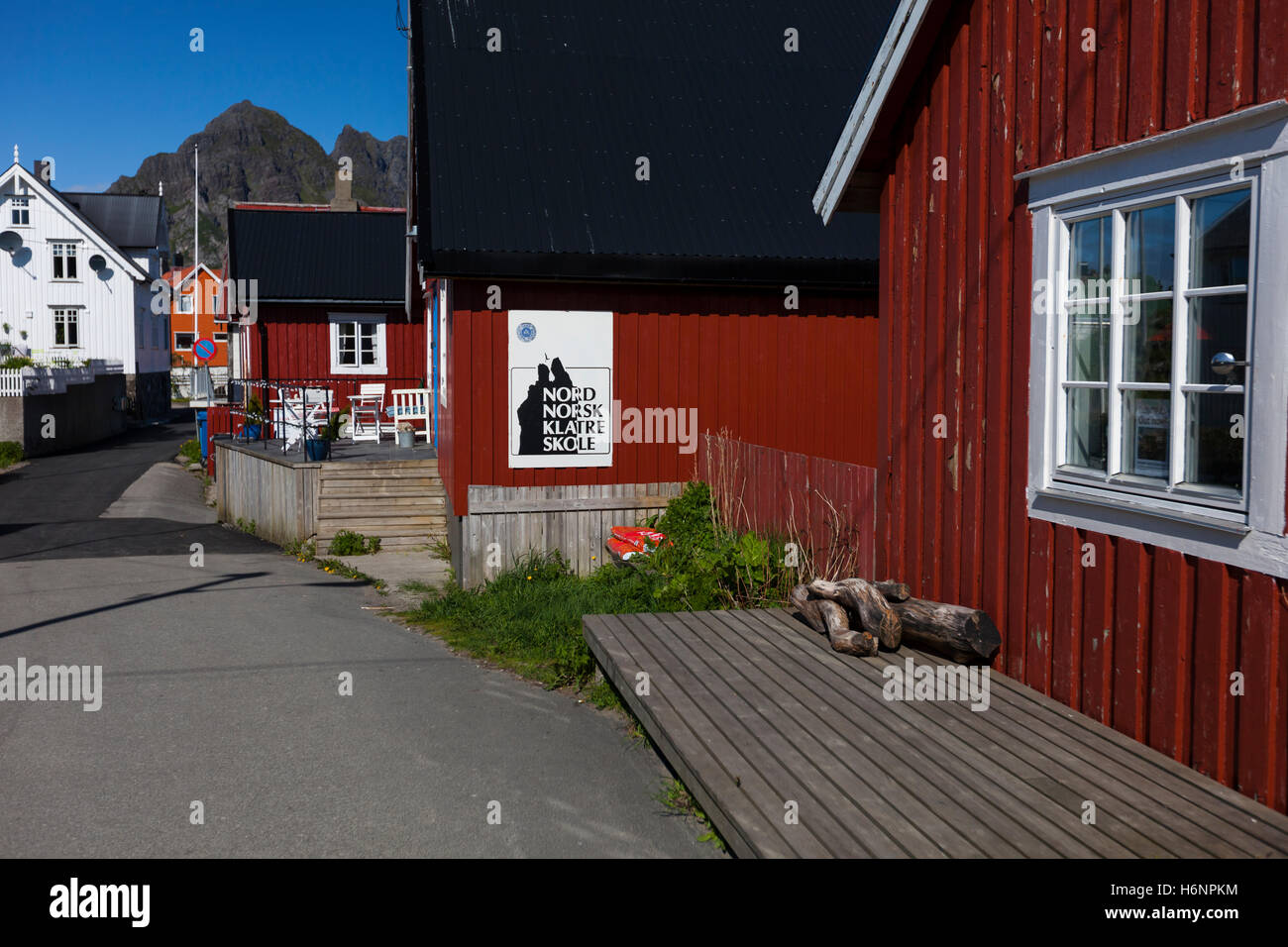 Henningsvær, Lofoten Inseln, Norwegen Stockfoto