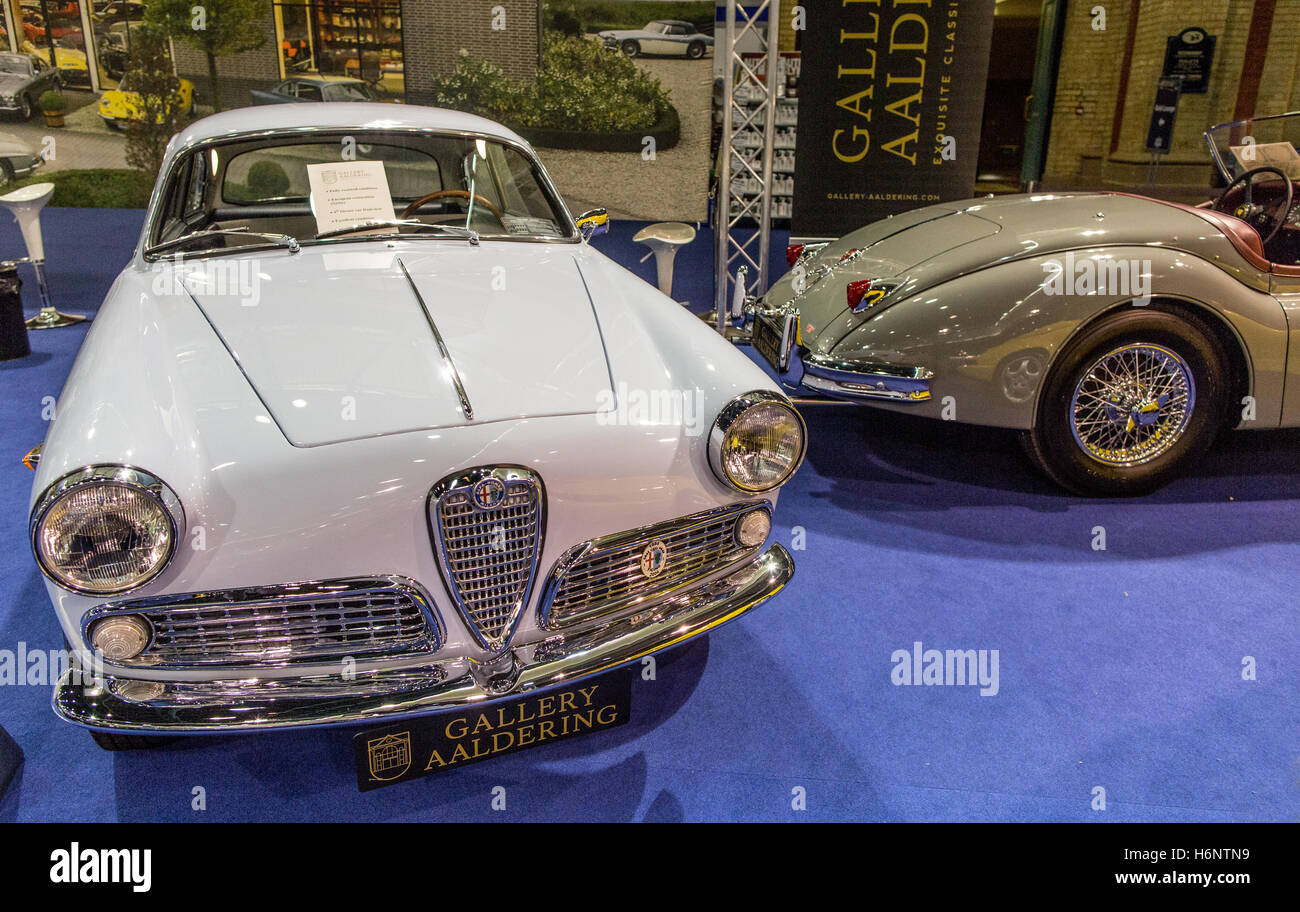 Klassische Alfa Romeo Sprint an der Classic Car Show Alexander Palace London 2016 Stockfoto