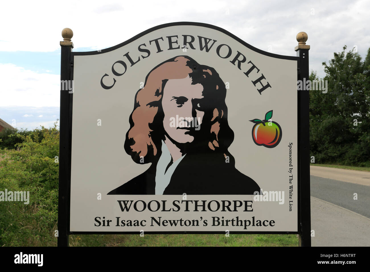 Colsterworth Ortsschild, South Kesteven, Lincolnshire, England. Stockfoto