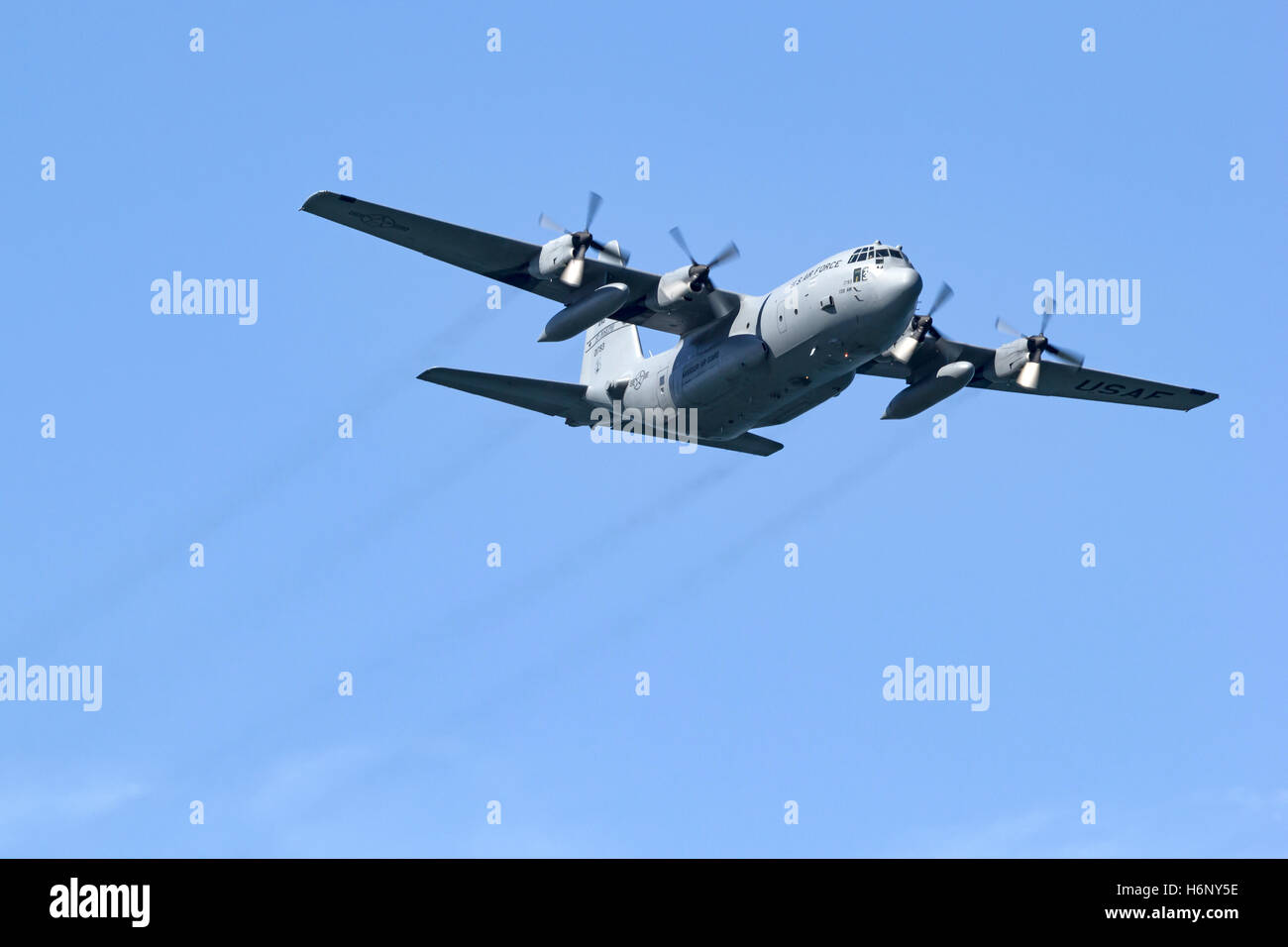 Missouri Air National Guard C - 130H Hercules, 139. Airlift Wing (AMC) zugewiesen. Stockfoto