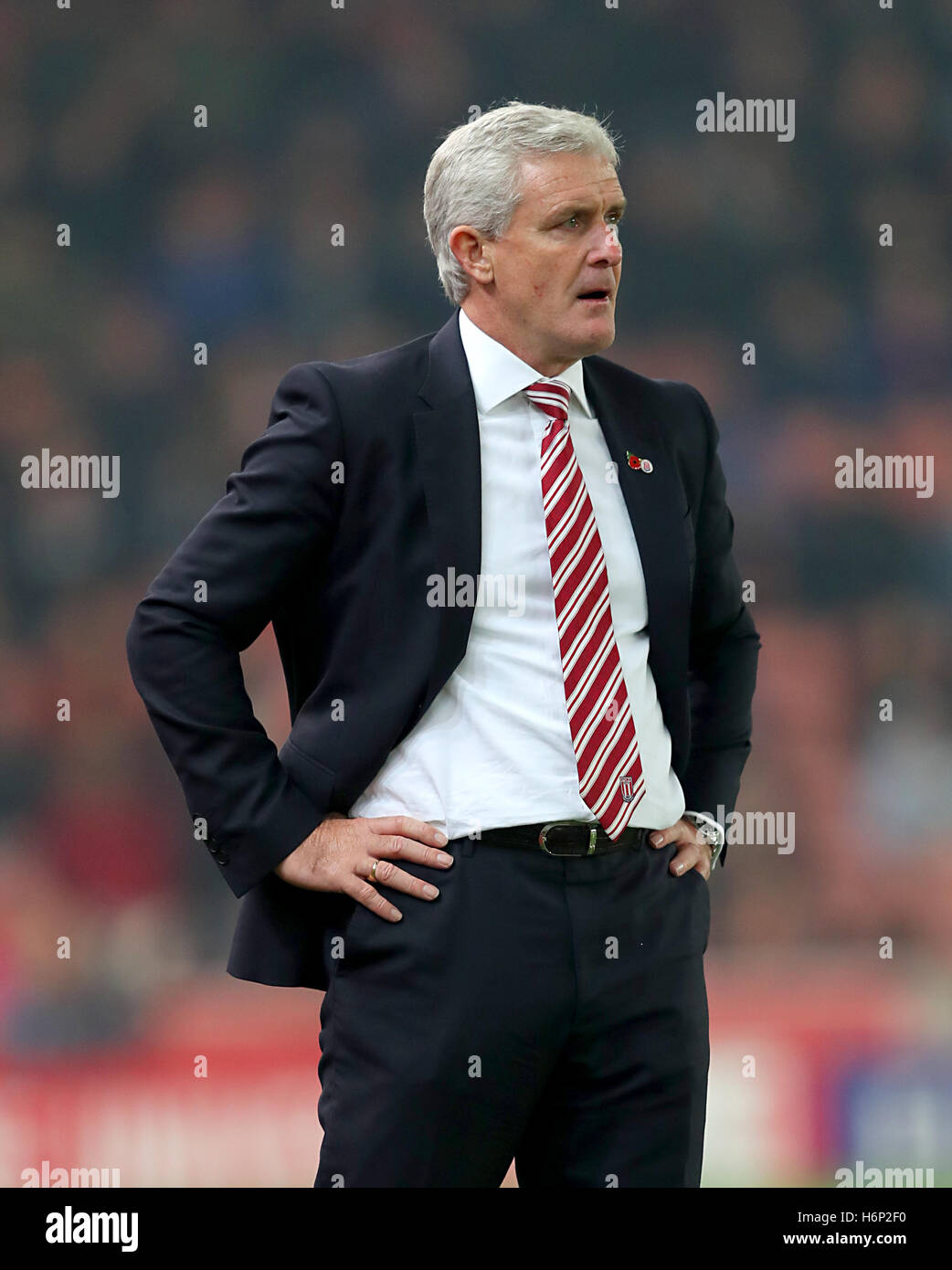 Stoke City-Manager Mark Hughes Stockfoto