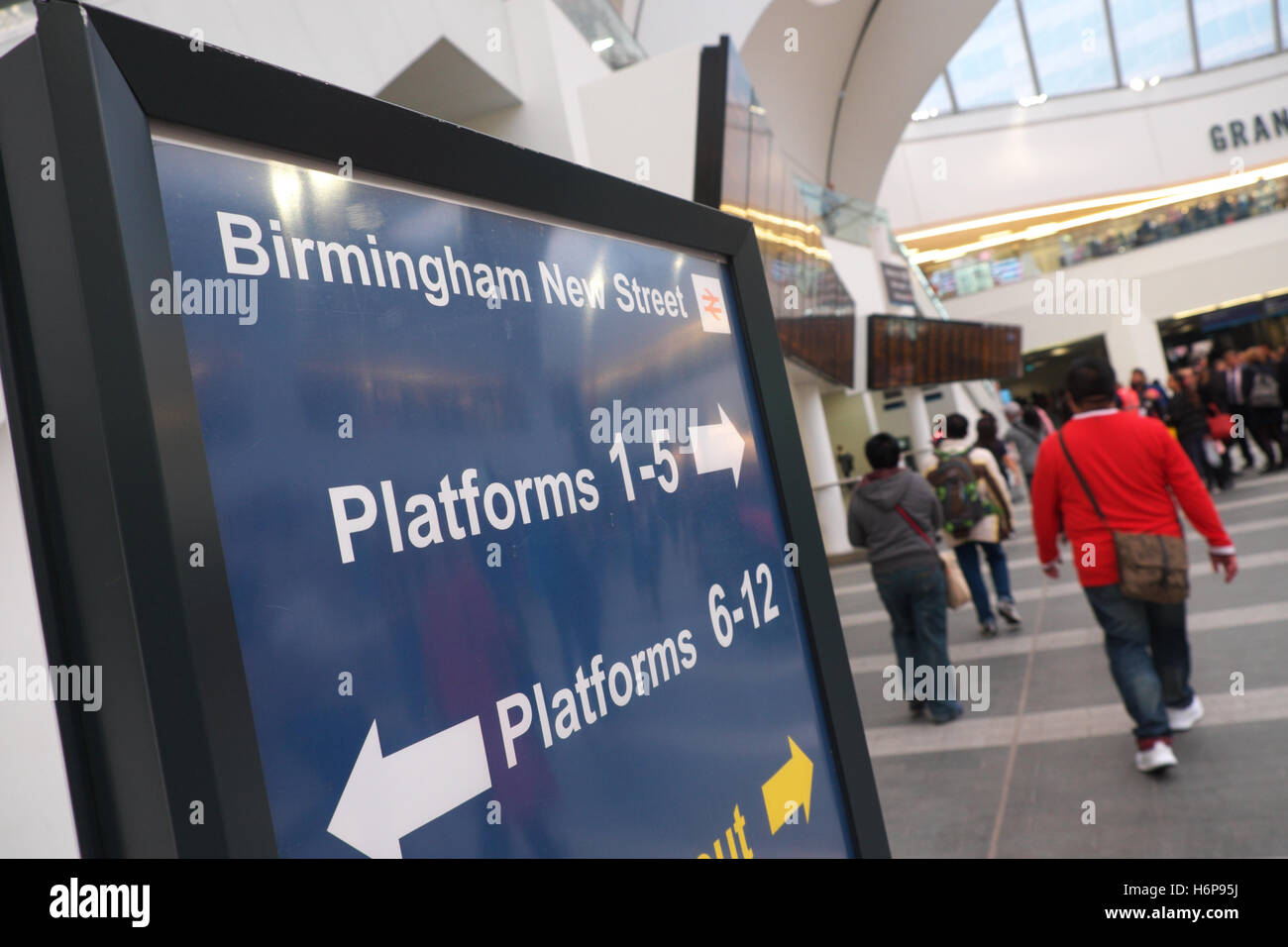 Birmingham New Street Railway Station innen UK Stockfoto